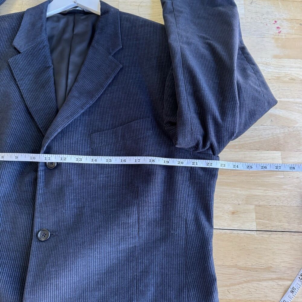 Perry Ellis Sport Coat Blazer Navy Corduroy Suit Jacket Cotton 42 Regular - Picture 9 of 16